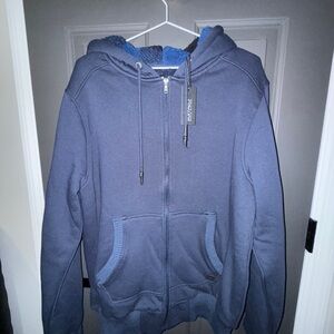 Buffalo David Bitton Blue Zip Up Jacket with Hood